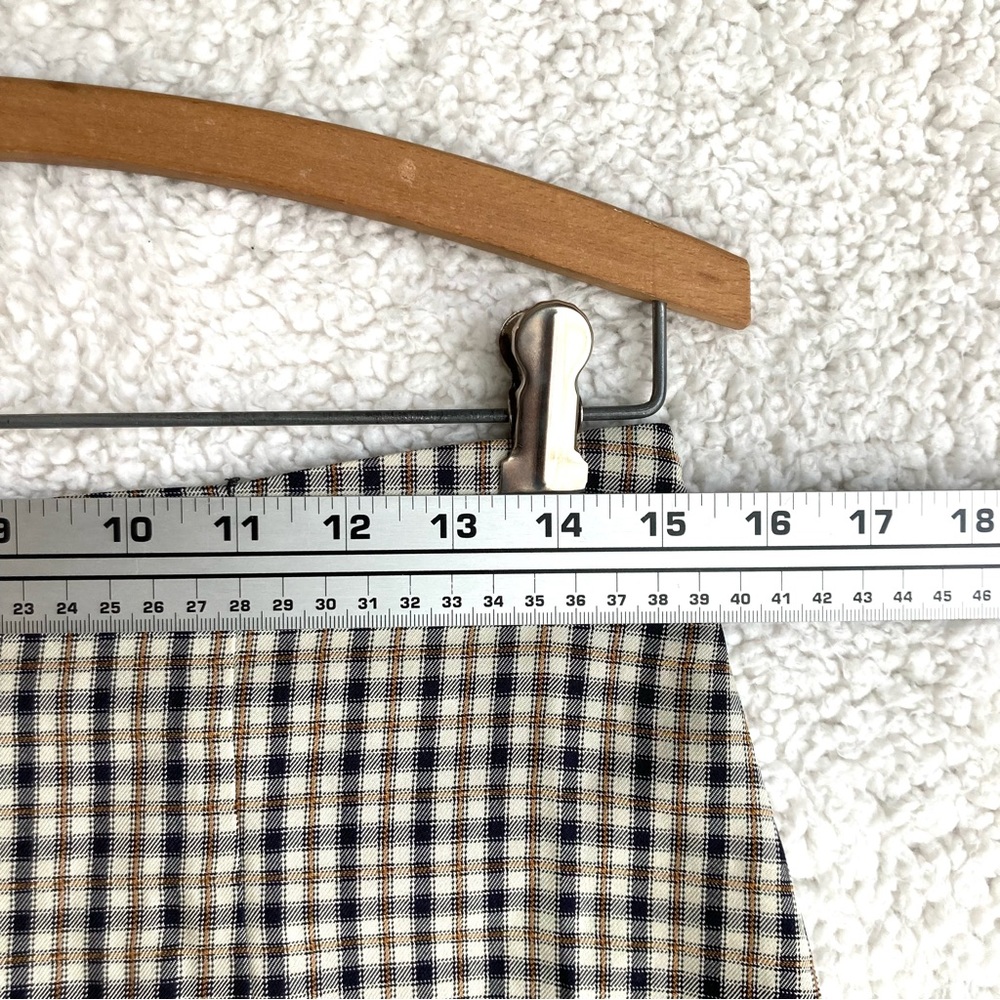 Hyfve Plaid Mini Skirt with side slit, Sz L - Picture 9 of 14
